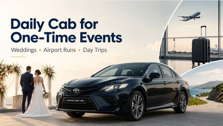 Daily Cab for One-Time Events: Weddings, Airport Runs & Day Trips