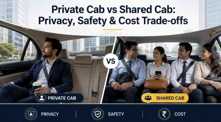 Private Cab vs Shared Cab: Privacy, Safety & Cost Trade-offs​